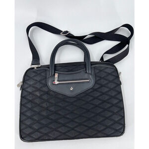 Knomo London Charlotte 14" x 10" Laptop Slim Lightweight Briefcase Bag Black